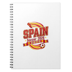Carnet Typographie Pays Espagne Football 2026 Football Gr
