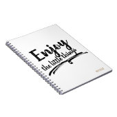 Carnet TYPOGRAPHIE Profitez des petites choses Personnali (Côté Droit)