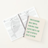 Carnet Typographie rétro amusante Kelly Green Grandma Rec (Intérieur)