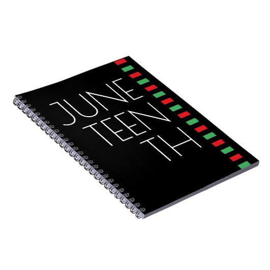 Carnet Typographie Rouge Noir Vert Junétdix (Côté Droit)