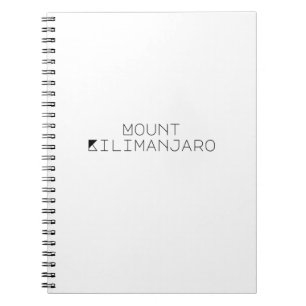 Carnet Typographie simple du Kilimandjaro
