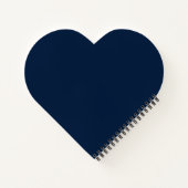 Carnet Typographie simple Gold Navy Ses Vows forme coeur (Dos)