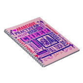 Carnet Typographie violette des filles    (Côté Droit)