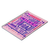Carnet Typographie violette des filles    (Côté gauche)