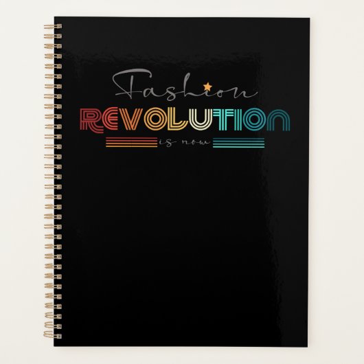 Carnet Typographique Rétro Fashion Revolution (Devant)