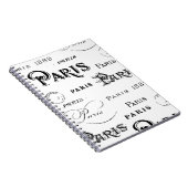 Carnet Typography Calligraphy Paris France Eiffel Tower (Côté Droit)