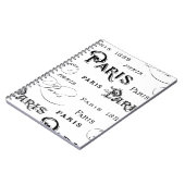 Carnet Typography Calligraphy Paris France Eiffel Tower (Côté gauche)