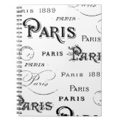 Carnet Typography Calligraphy Paris France Eiffel Tower (Devant)