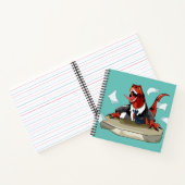 Carnet Tyrannosaurus Rex Boss Assis À Un Bureau. (Intérieur)