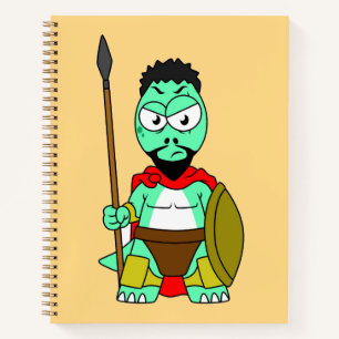 Carnet Tyrannosaurus Rex Habillé Comme Leonidas.