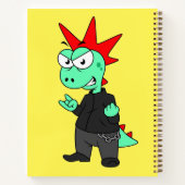 Carnet Tyrannosaurus Rex Habillé Comme Un Punk. (Dos)