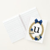 Carnet U Initial Personnalisé Élégant Régence (Intérieur)