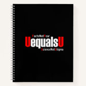 Carnet UEqualsU VIH Faits Pas peur Science Pas Stigmatism (Devant)