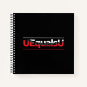 Carnet UEqualsU VIH Typographie indétectable Art (Devant)