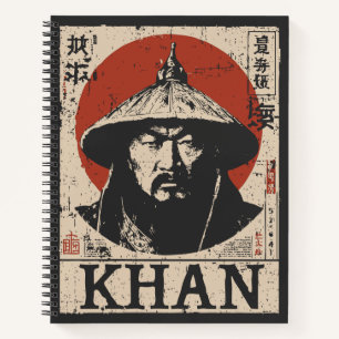 Carnet Ukiyo-e Genghis Khan   Portrai du Conquérant mongo