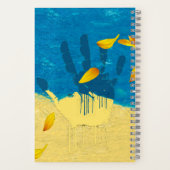 Carnet Ukraine Peint main et pétales de tournesol (Verso)