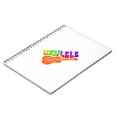 Carnet Ukulele Tie Dye Texte Super Art (Côté gauche)