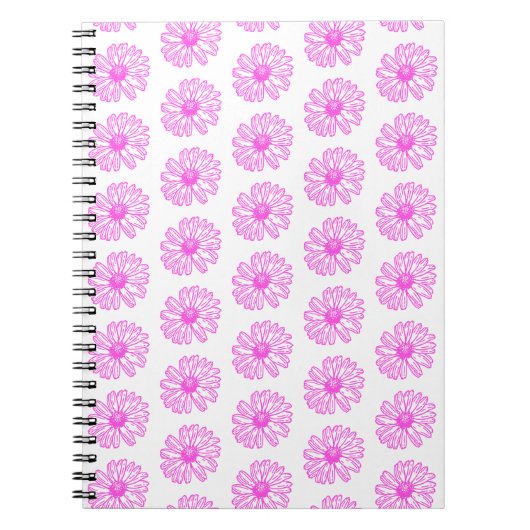 Carnet Ultra Rose Fleur de marguerite Impression, Hippie (Devant)