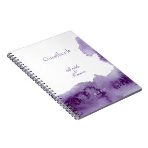 Carnet Ultra Violet Elegant Watercolor Wedding guest book