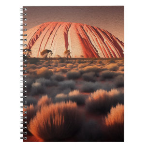 Carnet Uluru "Ayers Rock" Australia Oil Paint,