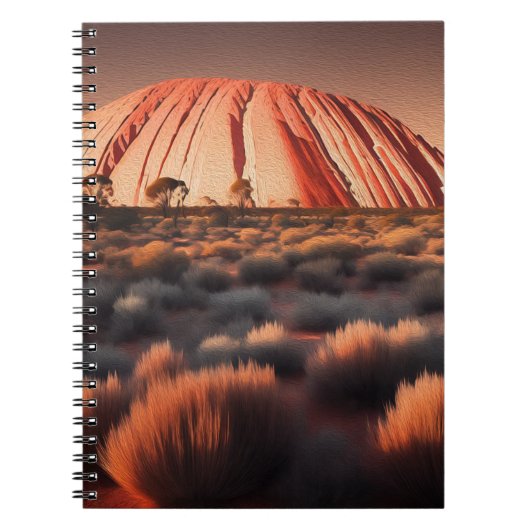 Carnet Uluru "Ayers Rock" Australia Oil Paint, (Devant)