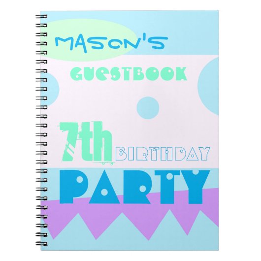 Carnet Un 7ème Guestbook de fête d'anniversaire de petit (Devant)