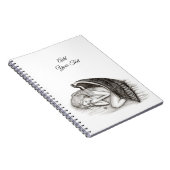 Carnet Un Angel endormi, noir et blanc (Côté Droit)