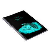 Carnet Un Angel endormi, Noir et Vert Design (Côté Droit)