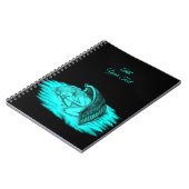 Carnet Un Angel endormi, Noir et Vert Design (Côté gauche)