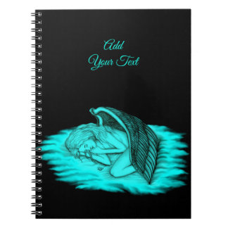 Carnet Un Angel endormi, Noir et Vert Design