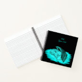 Carnet Un Angel endormi, Noir et Vert Design (Intérieur)