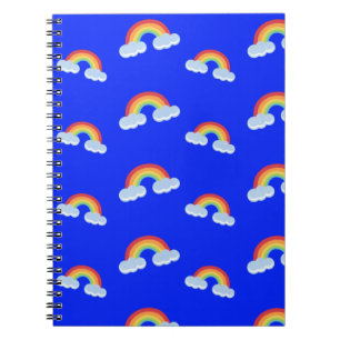 Carnet Un arc-en-ciel mou avec un Motif nuageux