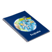 Carnet Un astronaute amusant dans l'espace et la bande de (Côté Droit)