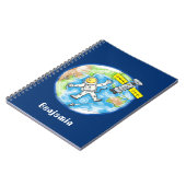 Carnet Un astronaute amusant dans l'espace et la bande de (Côté gauche)
