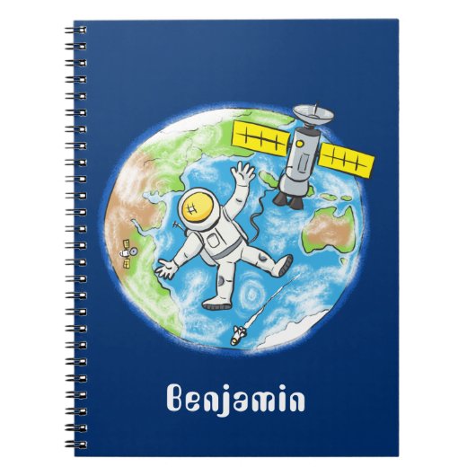 Carnet Un astronaute amusant dans l'espace et la bande de (Devant)
