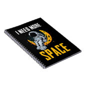 Carnet Un astronaute assis Humour spatial de la Lune (Côté Droit)