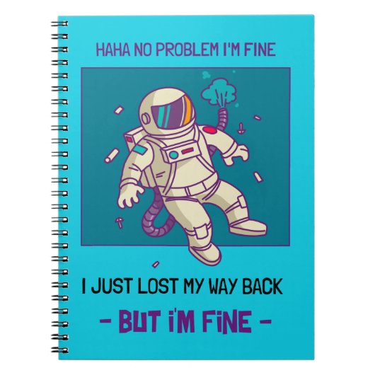 Carnet Un astronaute drôle perdu dans l'espace Je vais bi (Devant)