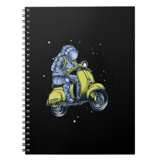 Carnet Un astronaute en scooter dans l'espace (Devant)