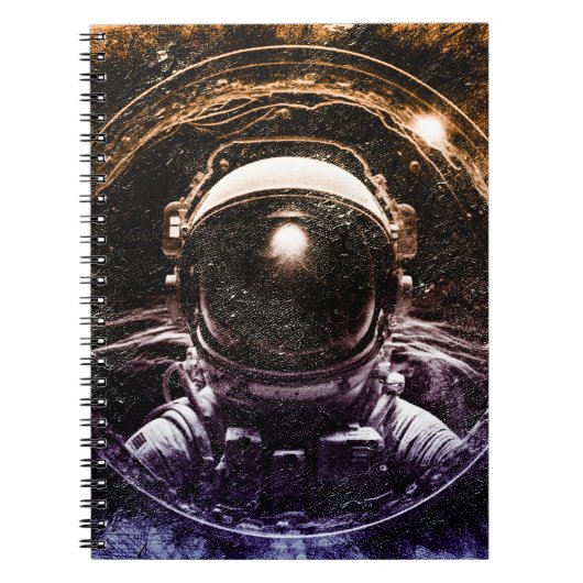 Carnet Un astronaute moderne coloré dans l'espace (Devant)