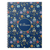 Carnet Un astronaute personnalisé Homme spatial coloré (Devant)