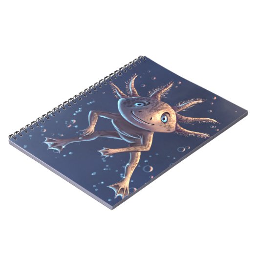 Carnet Un axolotl mignon dans l'eau (Côté gauche)