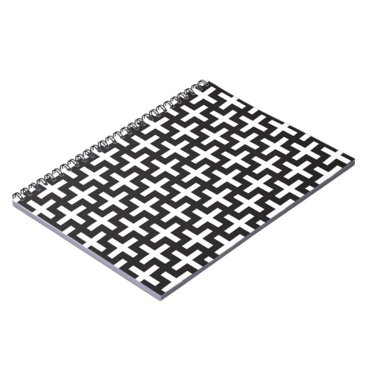 Carnet Un b&w modèle fait avec "plus" le signe (Côté gauche)