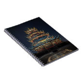 Carnet Un bâtiment japonais traditionnel s'illumine dans  (Côté Droit)