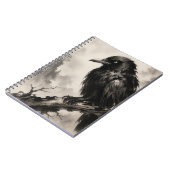 Carnet Un beau corbeau sur une branche (Côté gauche)