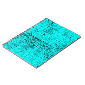 Carnet Un bleu turquoise grinçant sans couleur. Éléments (Côté gauche)