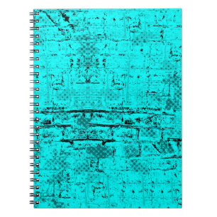 Carnet Un bleu turquoise grinçant sans couleur. Éléments