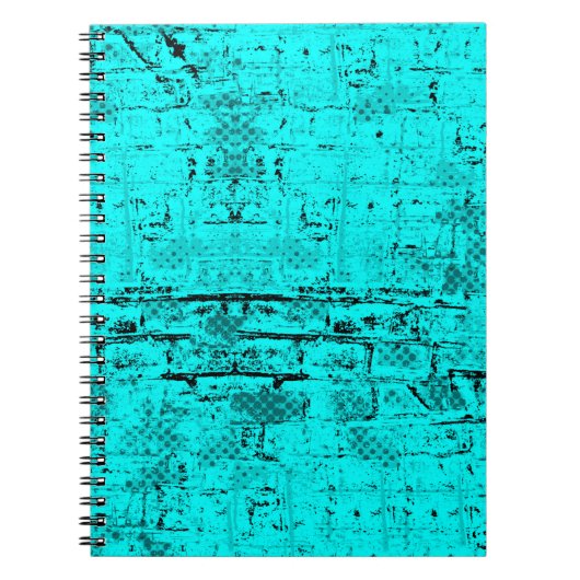 Carnet Un bleu turquoise grinçant sans couleur. Éléments (Devant)