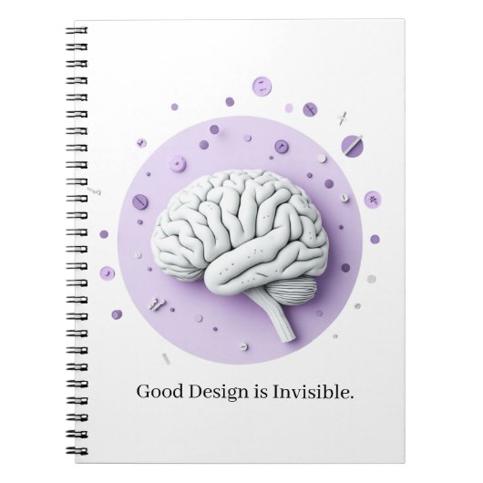 Carnet Un bon design est invisible (Devant)