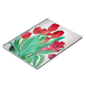 Carnet Un bouquet de tulipes rouges (Côté gauche)
