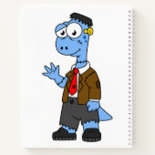 Carnet Un Brontosaur Dessiné, Habillé Comme Frankenstein. (Dos)